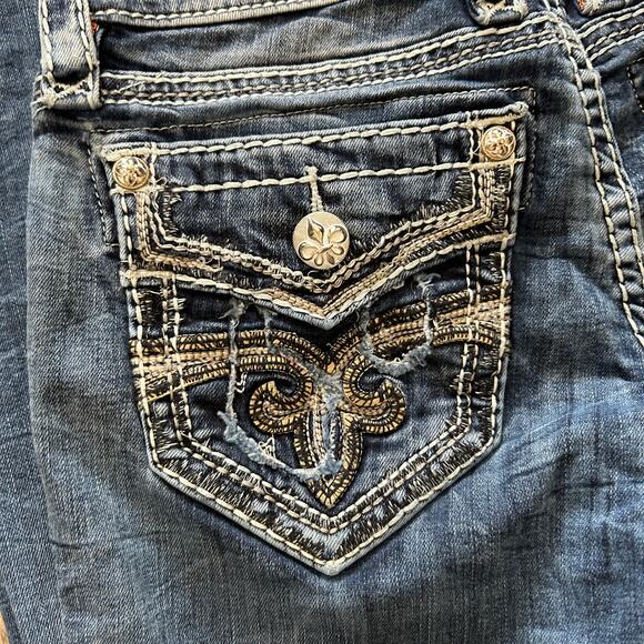 Rock Revival Sukara Bootcut whiskered wash womens Jeans 26 - Picture 5 of 7